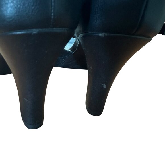 Naturalizer Women’s Dillon Black Leather Strappy Block Heel Sz 7 3.25” Open Toe - Picture 9 of 9